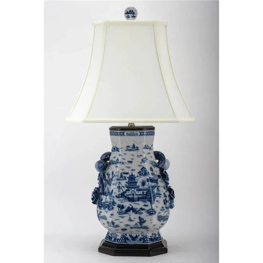 Blue Porcelain Table Lamp with Bronze Ormolu - Image 1