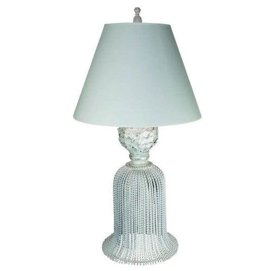 Burnished Silver Twisted Iron Table Lamp - Image 1