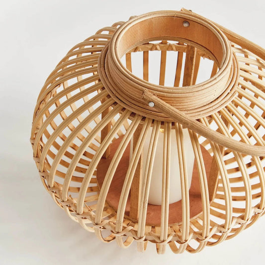 Natural Rattan Decorative Lantern - Small - Image 1